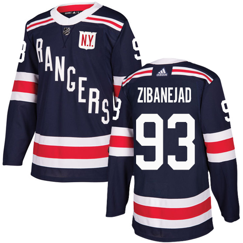 Adidas Rangers #93 Mika Zibanejad Navy Blue Authentic 2018 Winter Classic Stitched NHL Jersey